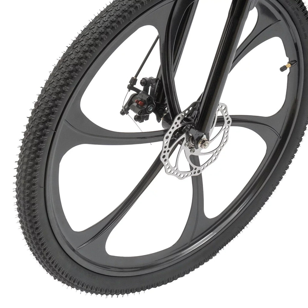Folding Miumaeov 26" Max 150kg/330lbs Loading Carbon Camping Bike City Shifter Light Bicycle Black Bike 21-Speed Steel Weight Adult Folding