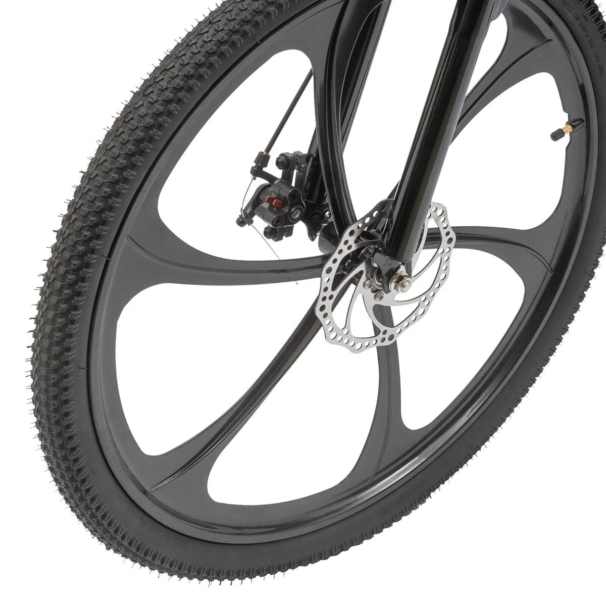 Folding Miumaeov 26" Max 150kg/330lbs Loading Carbon Camping Bike City Shifter Light Bicycle Black Bike 21-Speed Steel Weight Adult Folding
