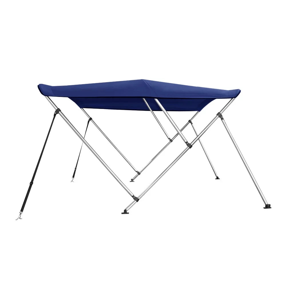 Blue 46" 3 L x Cover W 6' Bow Bimini New 79”-84” Boat Top Navy High