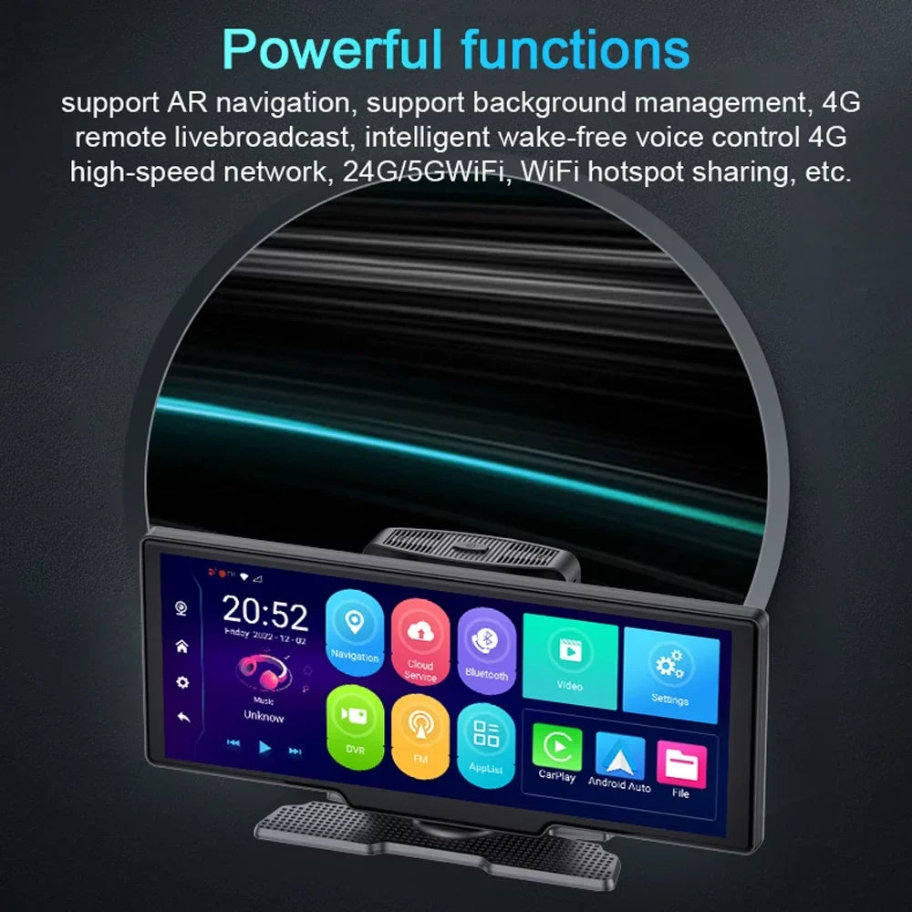 10.26in Night Lens Car Camera Multi-language Degree Global Recorder Cam System Recorder Angle Video Dash Car Viewing Car Dual DVR Wide Positioning Auto 170 Navigation Camcorder Shinysix