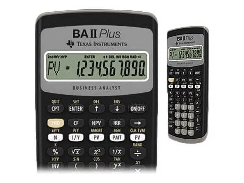 Instrument 10-Digit Calculator, BAII Financial Plus Texas LCD