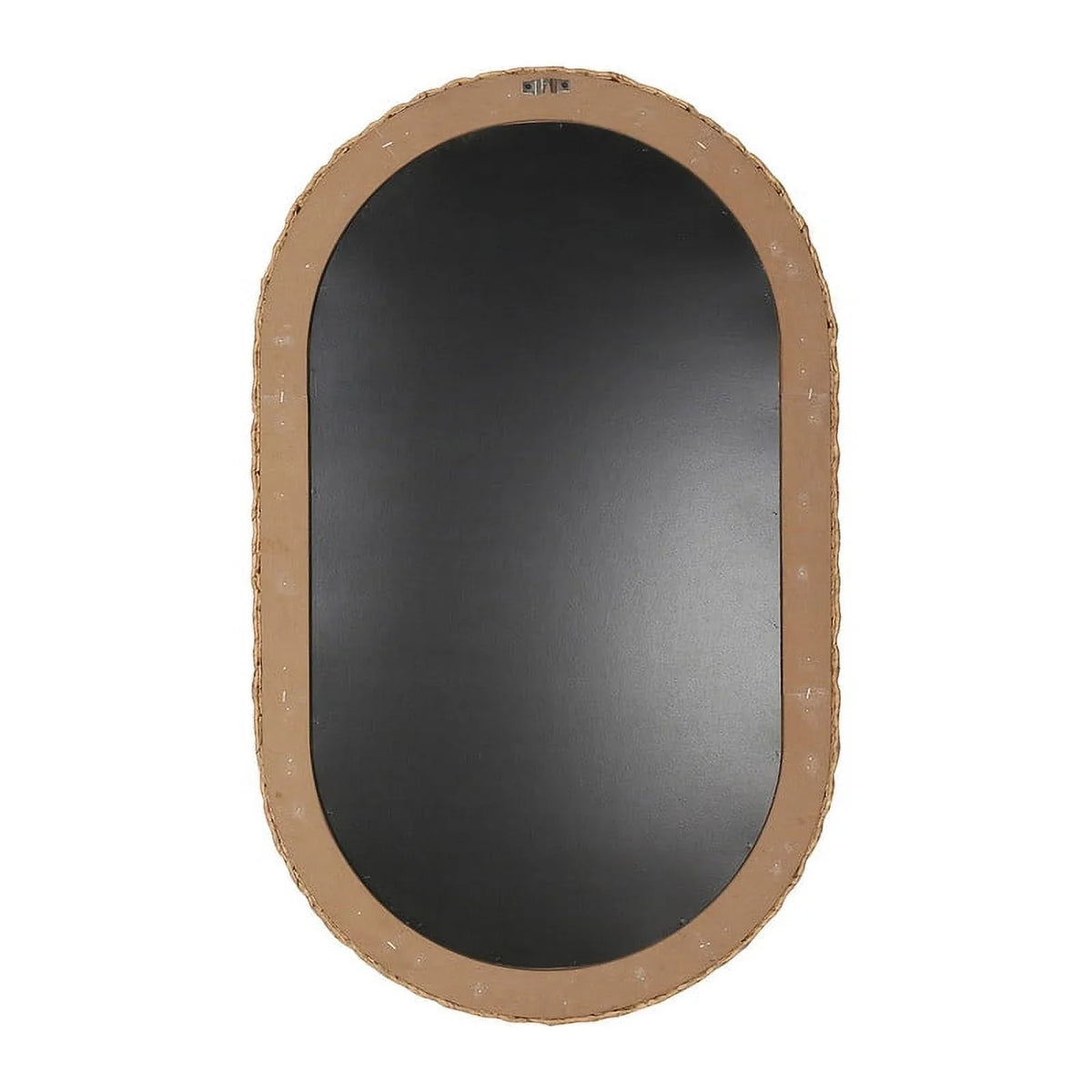 Mirror Oasis Boho Woven Oval Grass Rattan Wall