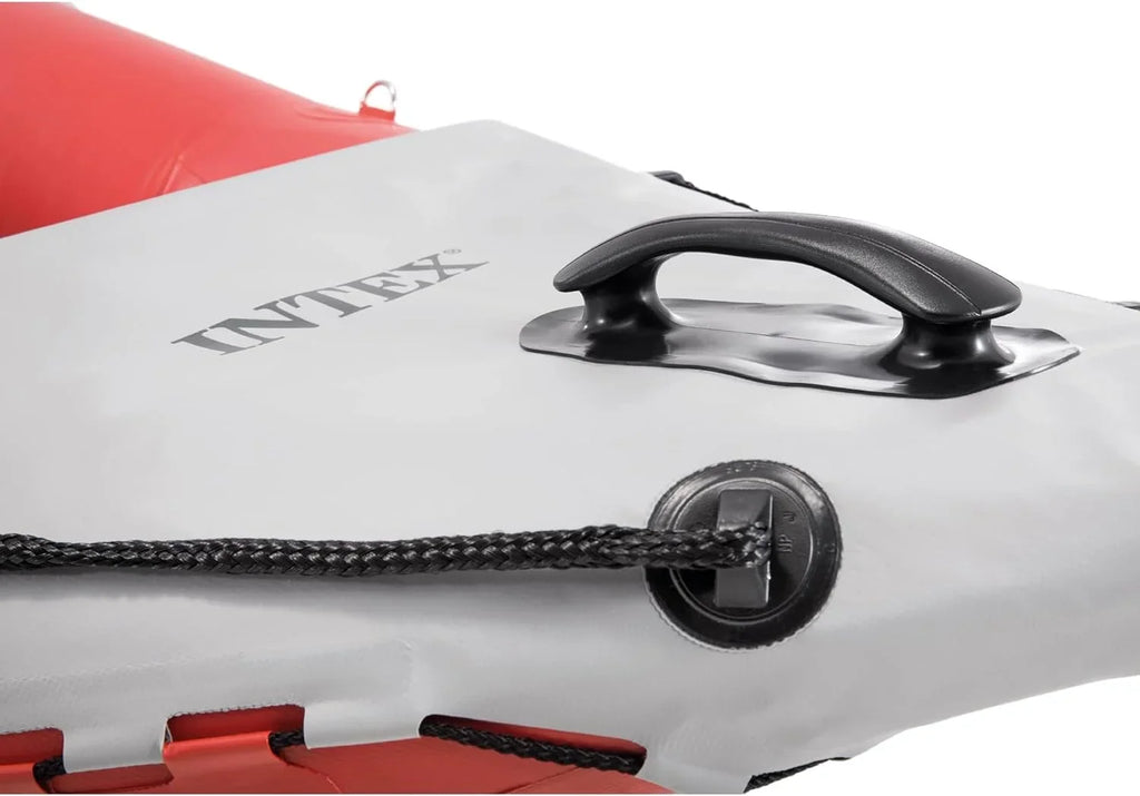Includes Inflatable High-Output PVC Pump Series: INTEX Pro Paddles 86in SuperTough Rod – Kayak Holders Seat Fishing Kayak Bucket and Deluxe – – Excursion Grab Handles Adjustable –