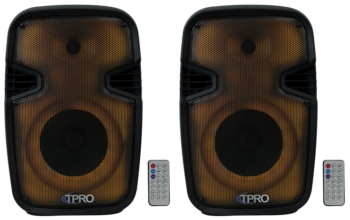 Speakers+Wireless PLIT8 Technical LED 8" Link (2) Portable Pro Bluetooth Party