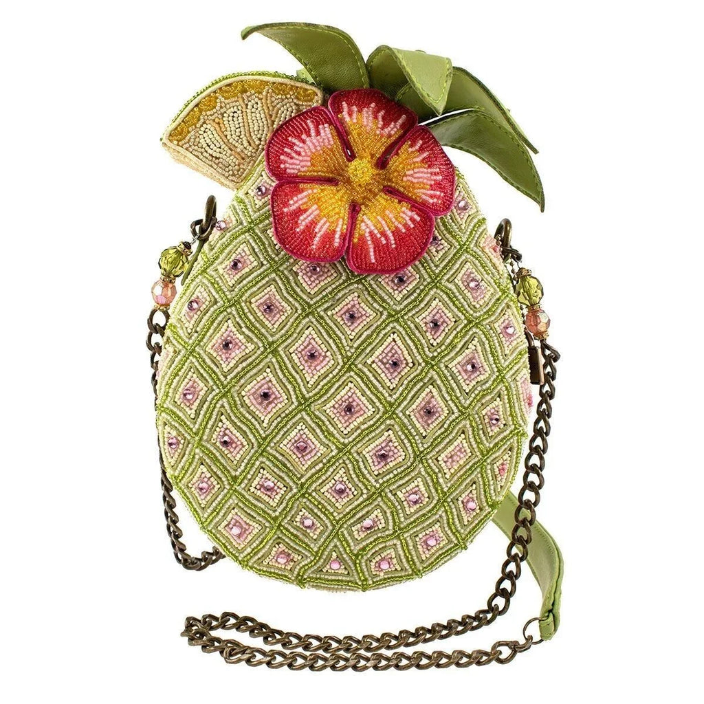 Novelty Bag Frances Pineapple Multi Mary Beaded Island Crossbody Handbag New