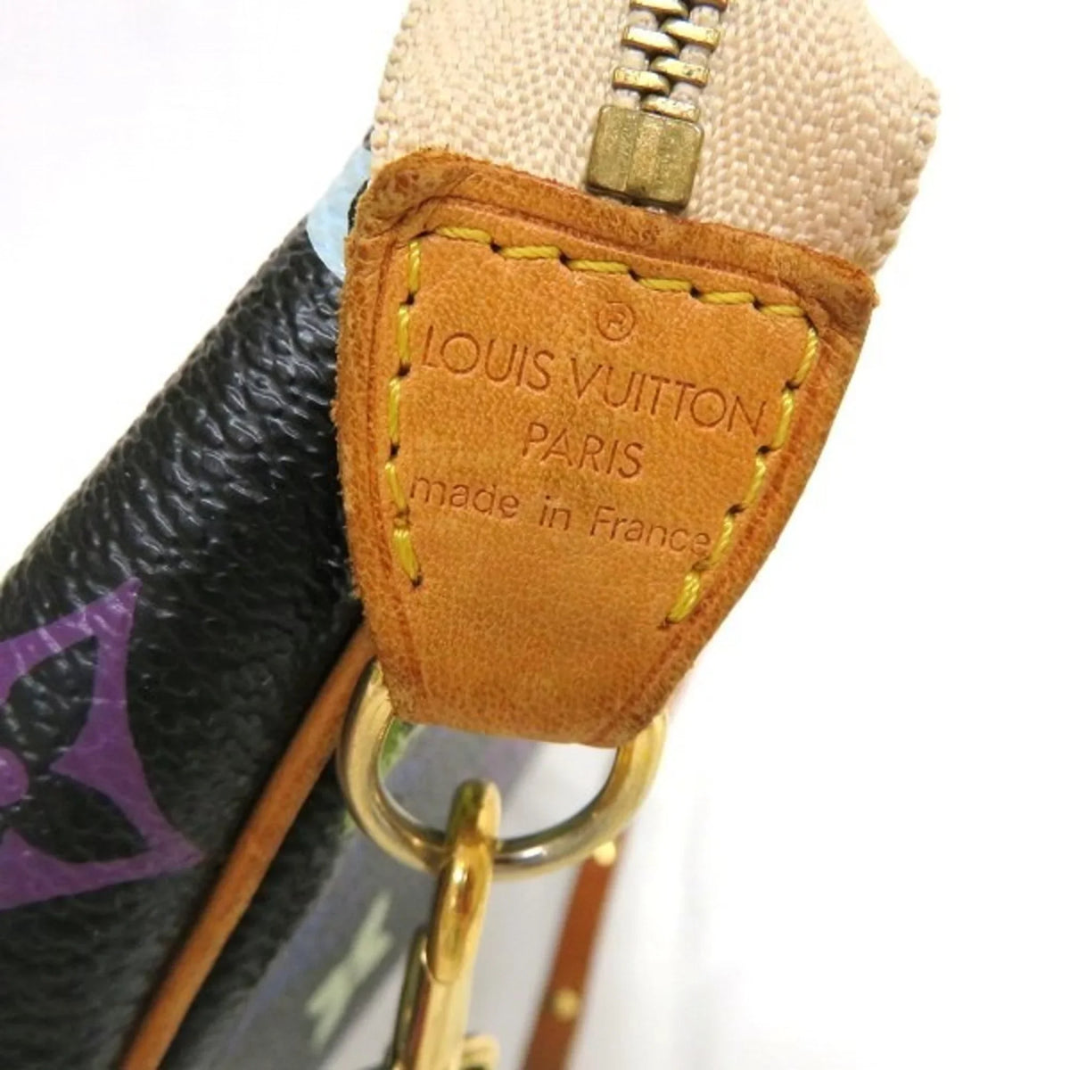 Multicolor Used 2WAY Ladies Authenticated Pouch Accessoire Handbag Pochette Monogram M92648