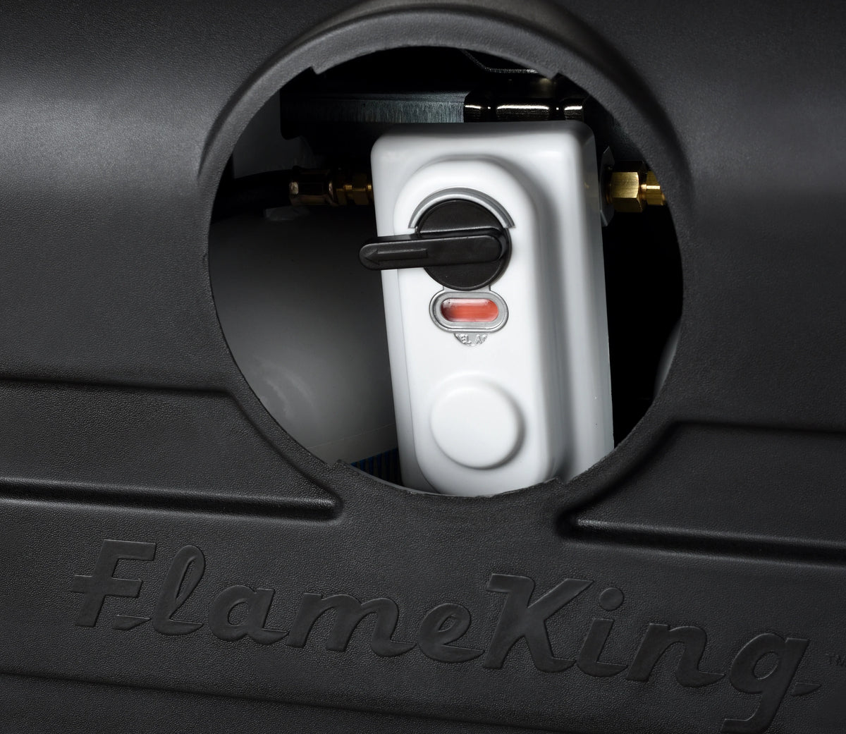 Propane Tank 20LB Travel King Flame Cover RV, and Heavy for Dual Black Camper Duty Trailer
