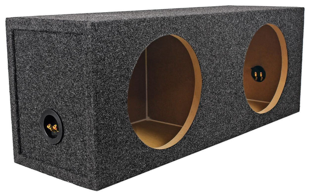 MM1042DVC Sub Box 2400w (2) Subwoofers+Sealed 10” Polk Audio Enclosure+Rockmat