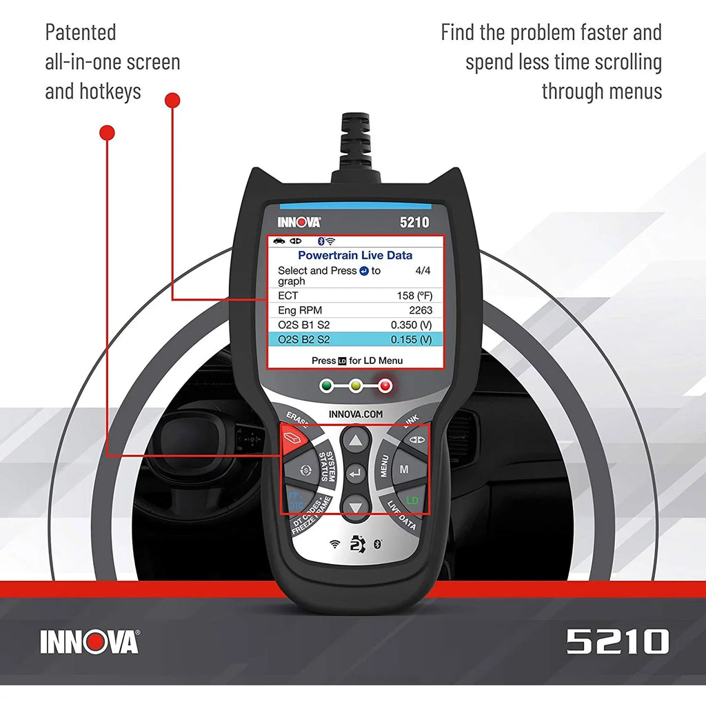 INNOVA 5210 Diagnostic Advisor Reader Code Bluetooth Automotive Tool CarScan
