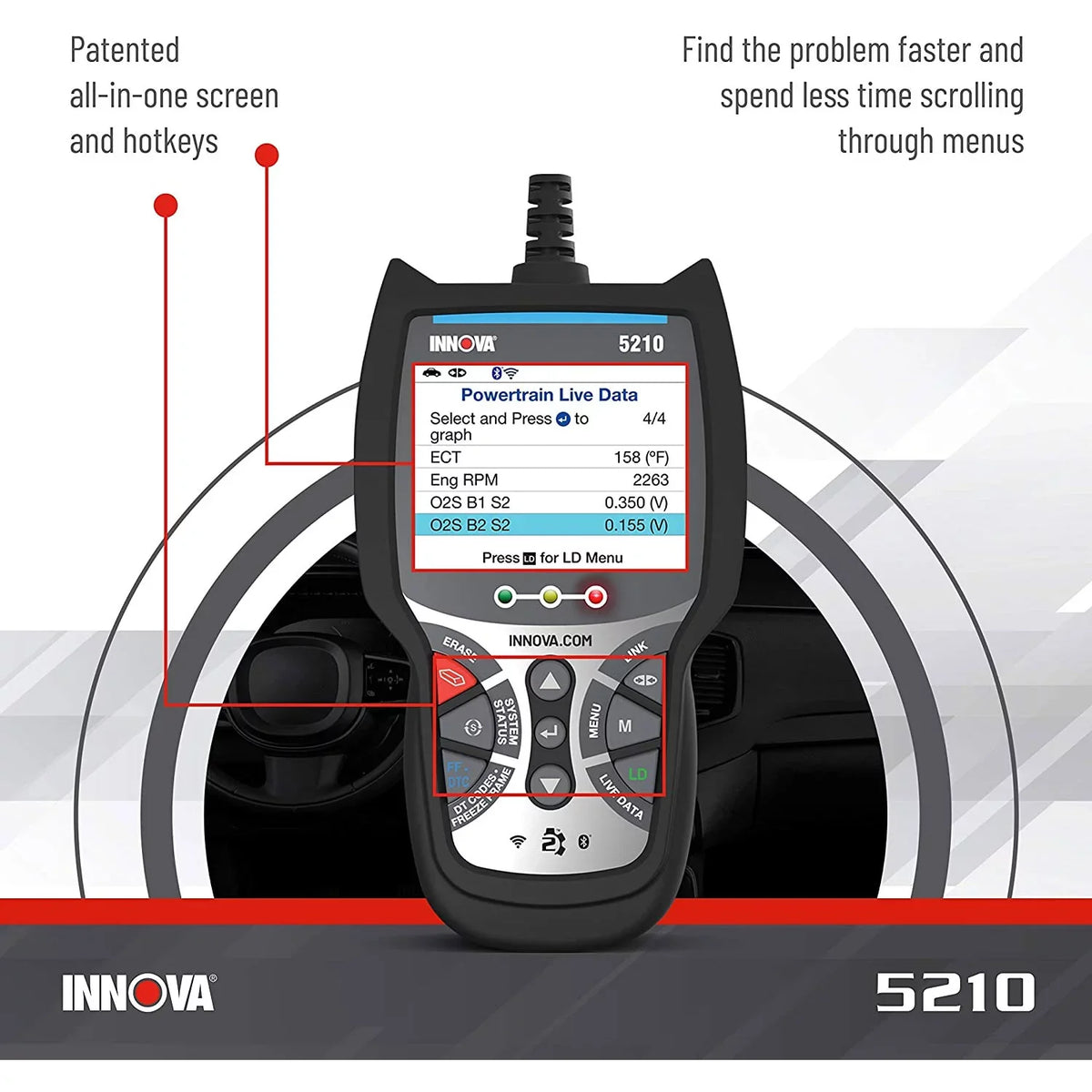 INNOVA 5210 Diagnostic Advisor Reader Code Bluetooth Automotive Tool CarScan