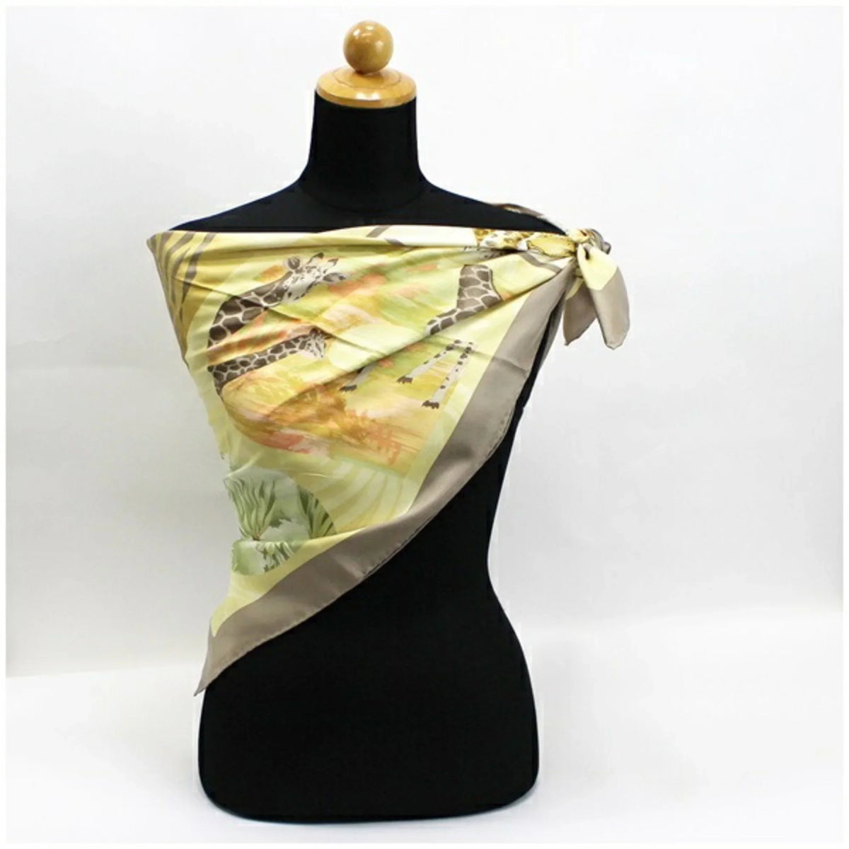 Scarf Ferragamo Women's Pattern Pre-Owned x Silk SALVATORE FERRAGAMO (Good) Leopard Greige Muffler Beige Animal