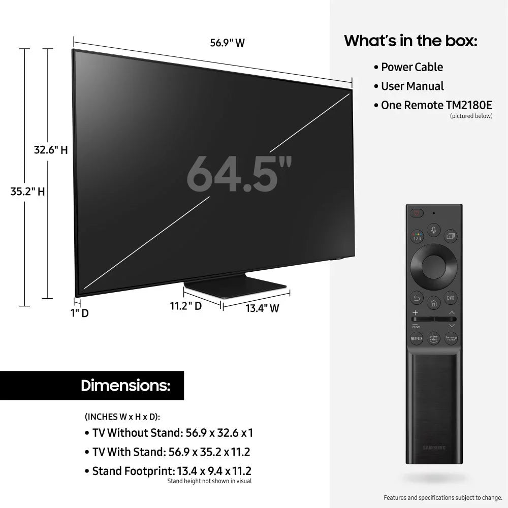 HDR QN65QN9DAAFXZA Smart Year Protect Epic 4K by (2021) with Neo 65” Coverage 2 TV an Additional QLED