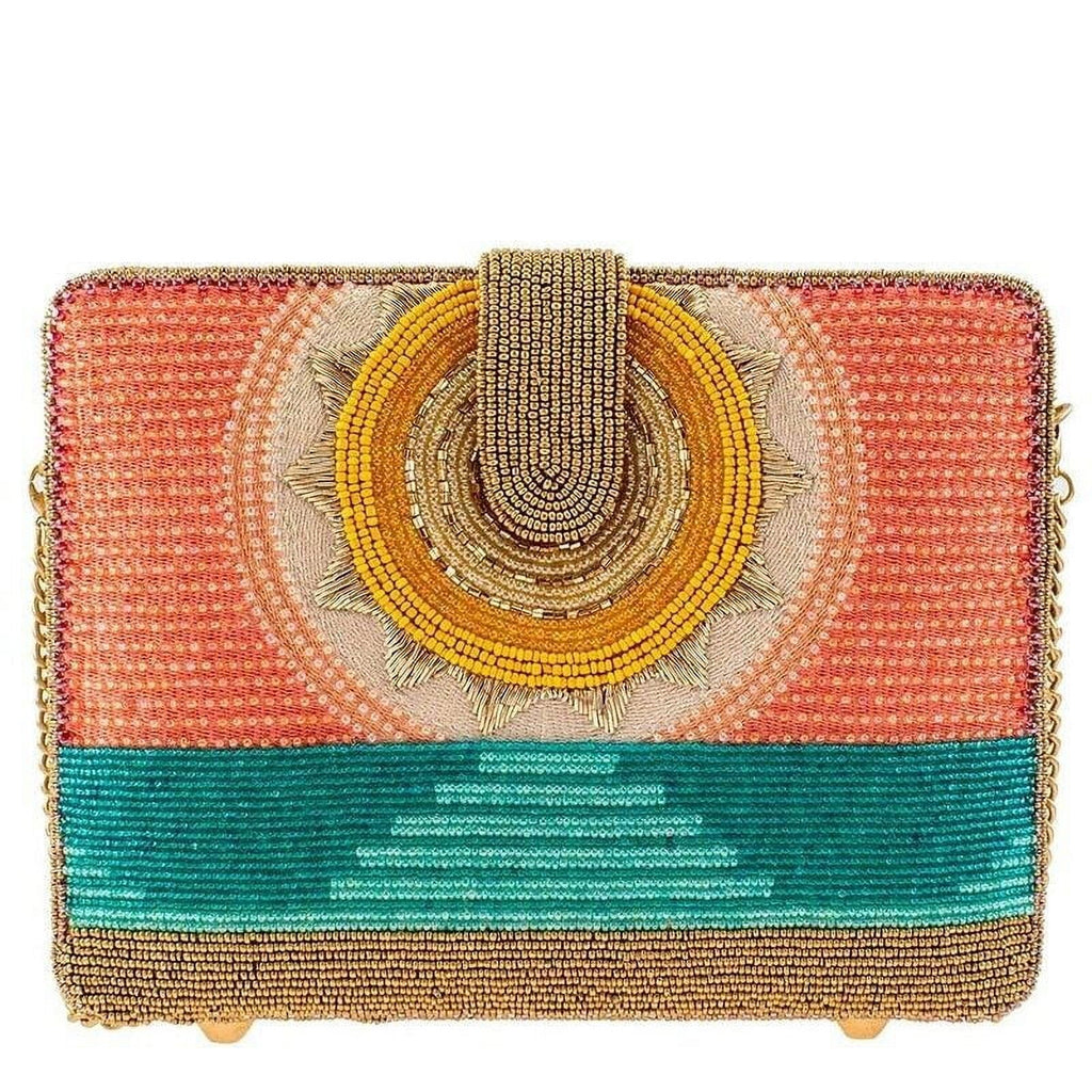 Multi New Pink Mary Flamingo Tropics Frances Beaded Bag Handbag Crossbody