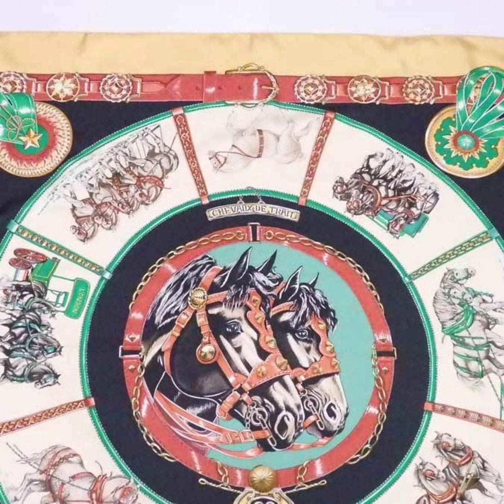 multicolor TRAIT Pre-Owned silk CHEVAIIX Carre (Good) Hermes 90 scarf DE ladies HERMES
