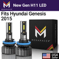 60W Bulbs H16 16000LM Headlight LED Hyundai Genesis H11 Beam New Cool Low H8 Mega Gen Hyundai Automotive 2015 Replacement Racer 12V 6000K 15 H9 White Genesis