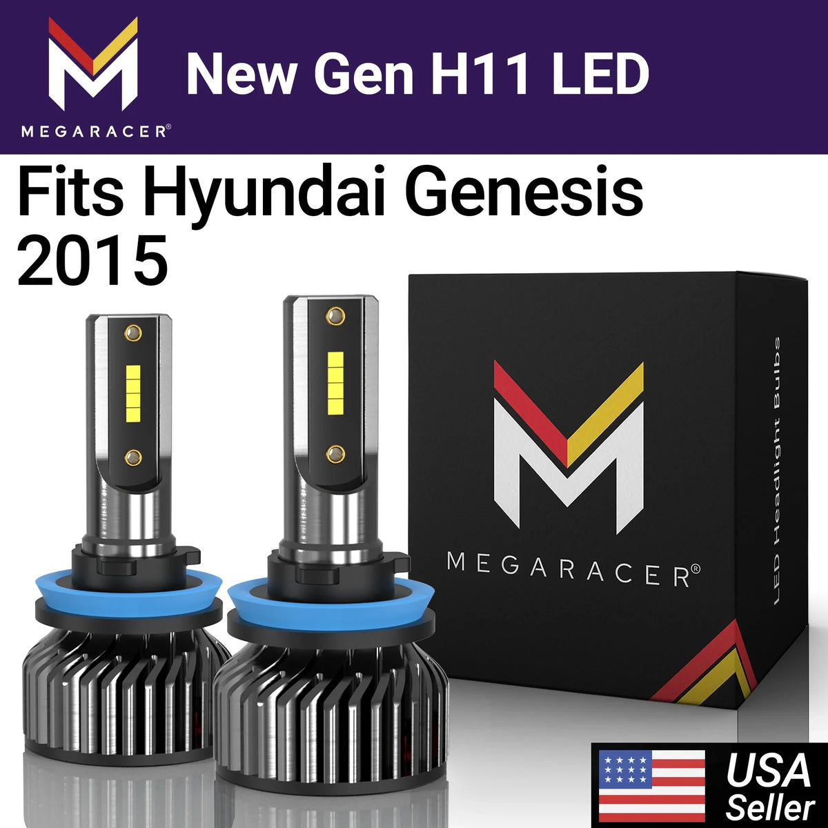 60W Bulbs H16 16000LM Headlight LED Hyundai Genesis H11 Beam New Cool Low H8 Mega Gen Hyundai Automotive 2015 Replacement Racer 12V 6000K 15 H9 White Genesis
