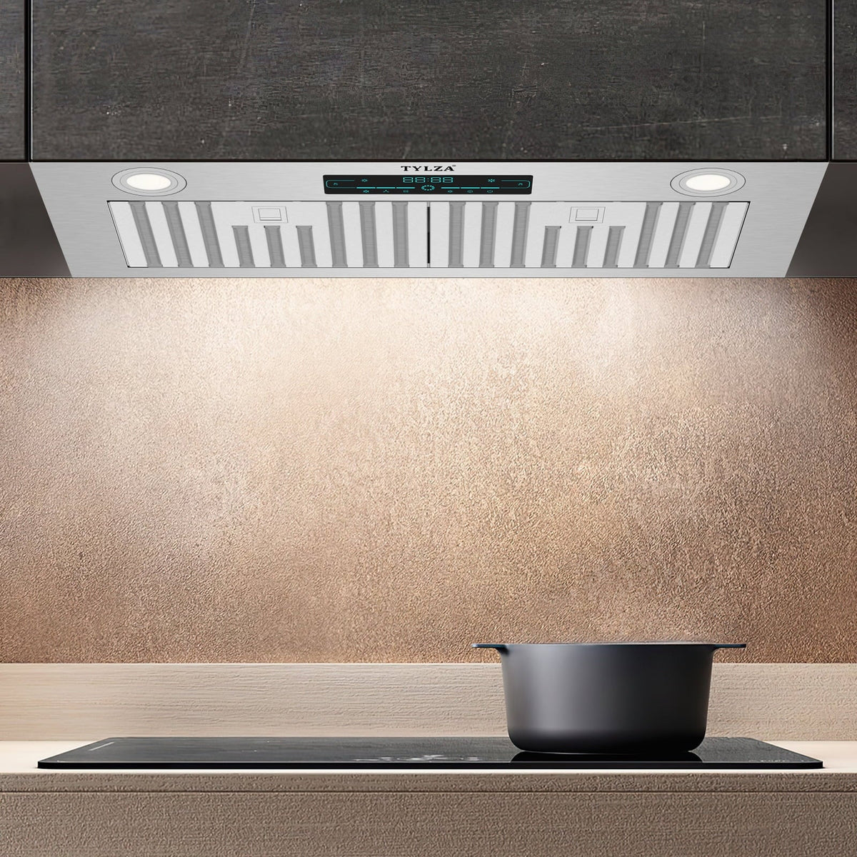 with Gesture Range Sensing&Touch Hood 900 CFM, Stove Kitchen Cabinet Vent Speed Panel Under Hood, 4 Control 30"