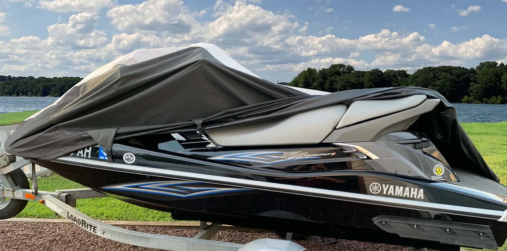 FX ski SHO SUPER Yamaha for 2008-2011, OF LINE HEAVY-DUTY THE PWC Cover JETSKI Compatible cover TOP Black/Grey Jet HO