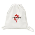Backpack Canvas Bag West Winged Drawstring Shopping Reusable Dragon Myth Mesh Animal East