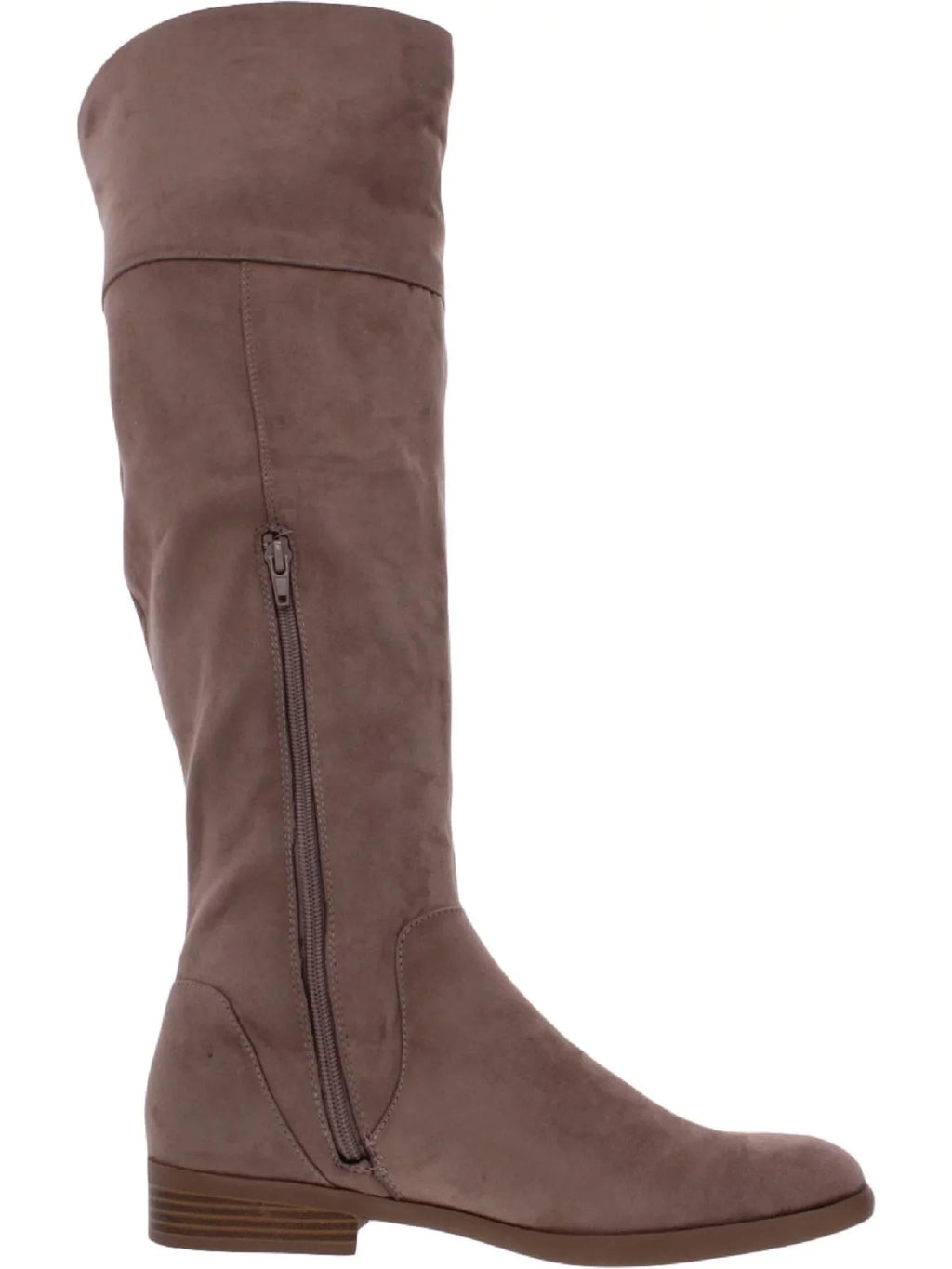 Toe Beige Zipper Lessah & Womens COMPANY Boots 6.5 Shoes Round Slip STYLE Resistant M Dress