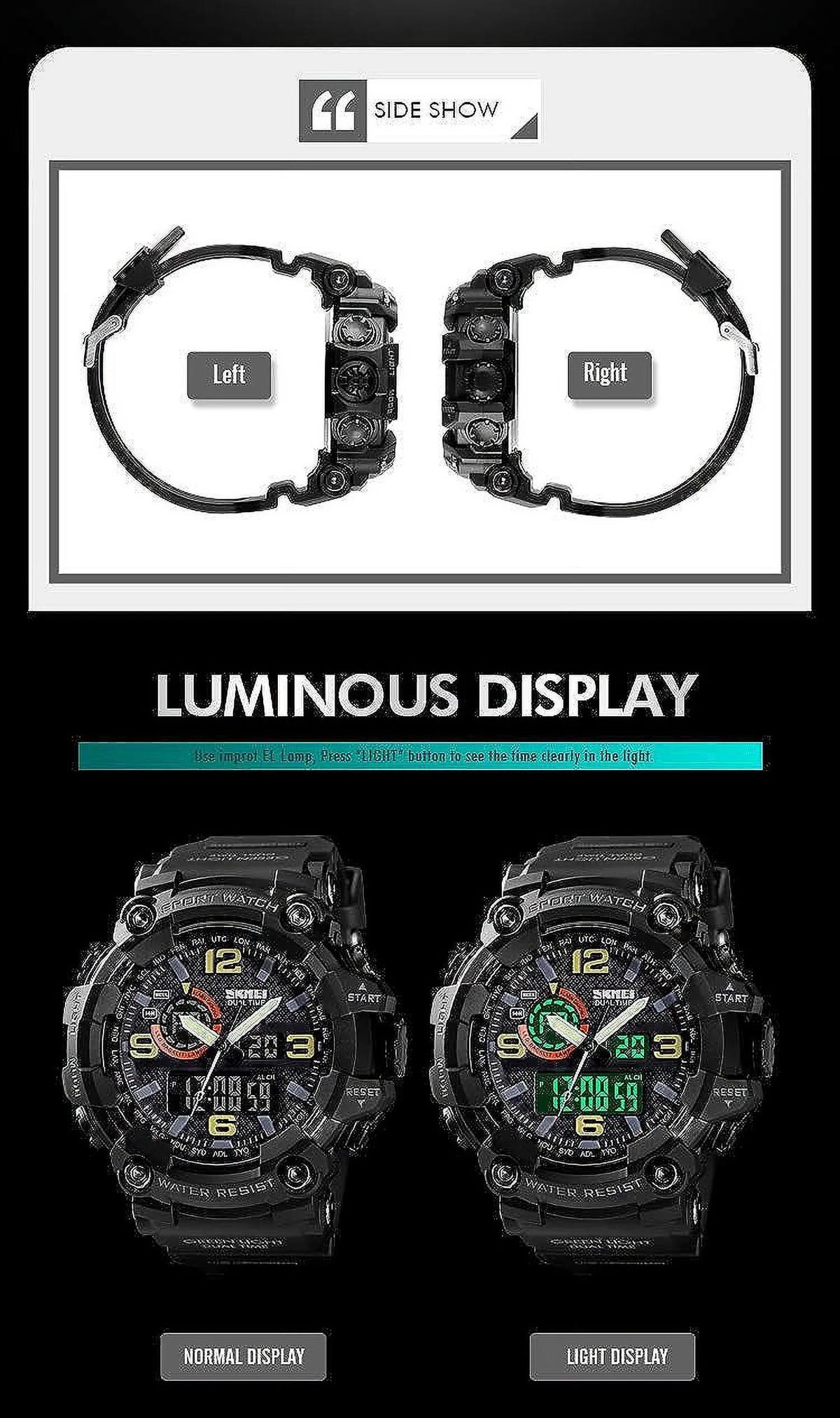 Digital Function Alarm Watches S-Shock Men's Watch Gosasa LED Waterproof Military Sports Multi Watches