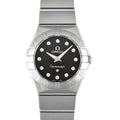 Watch 123.10.24.60.51.001 12P Women's Diamond Omega Black OMEGA Constellation (Good) SS Quartz Dial Index Pre-Owned