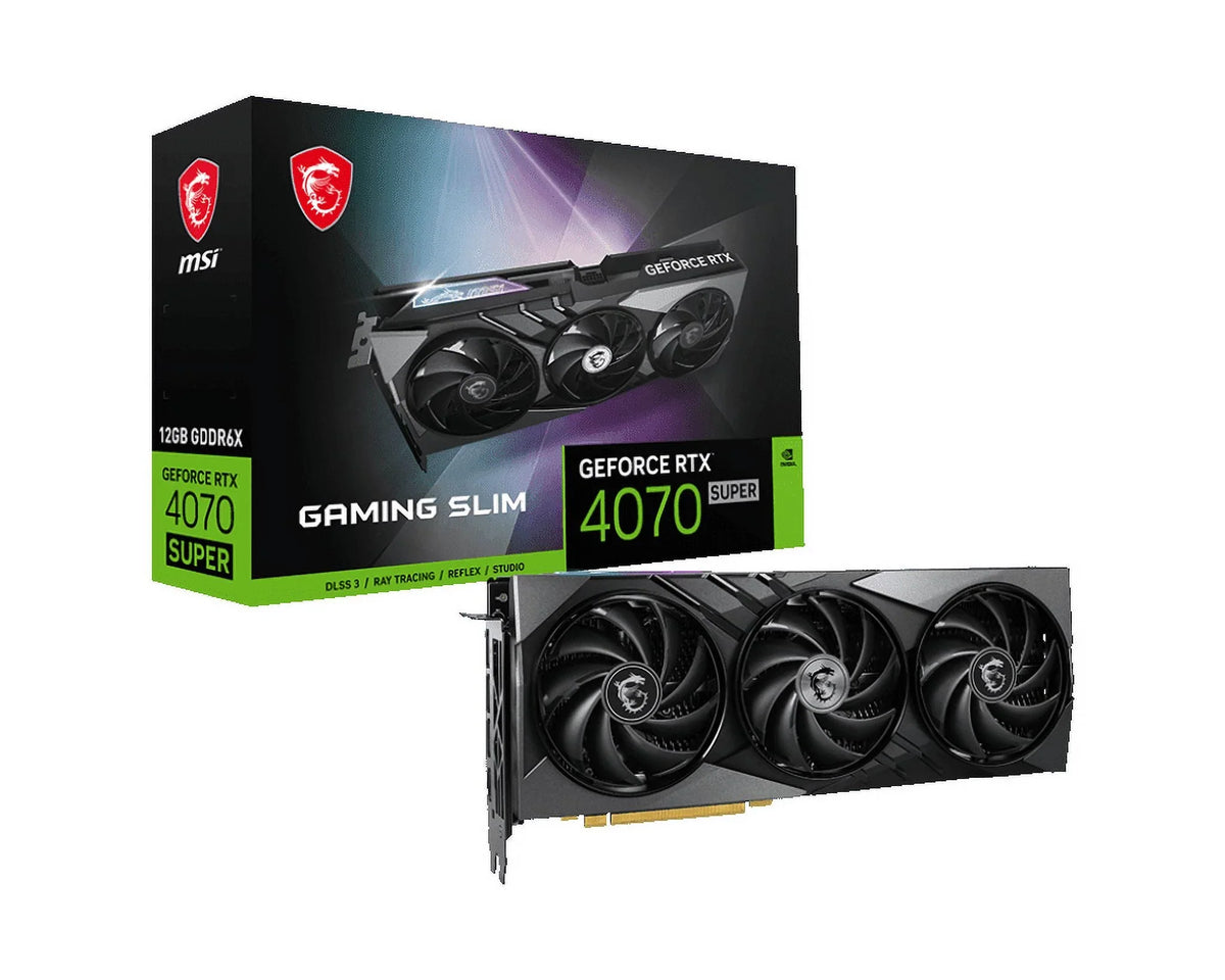 3, 1, MSI 4070 with HDMI GAMING SUPER GeForce Graphics Card, 3, 12GB DP x GDDR6X, Gen DLSS PCI-E RTX SLIM x 12G 4, Slim Design