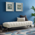 Ivory Adept Modway Velvet in Performance Bench