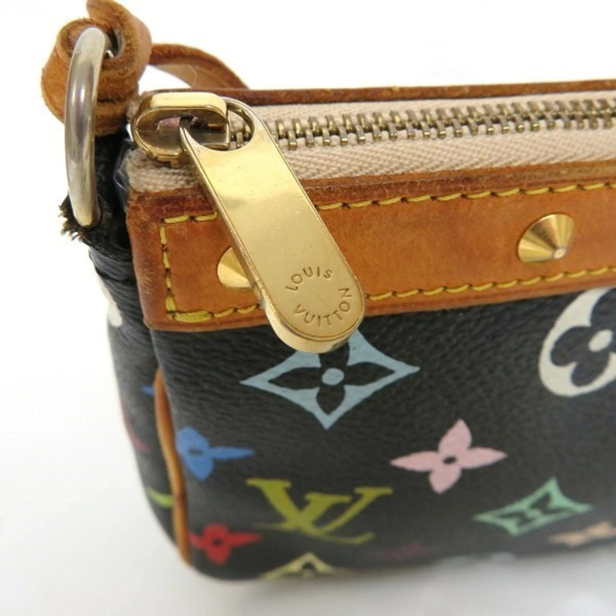 Multicolor Used 2WAY Ladies Authenticated Pouch Accessoire Handbag Pochette Monogram M92648