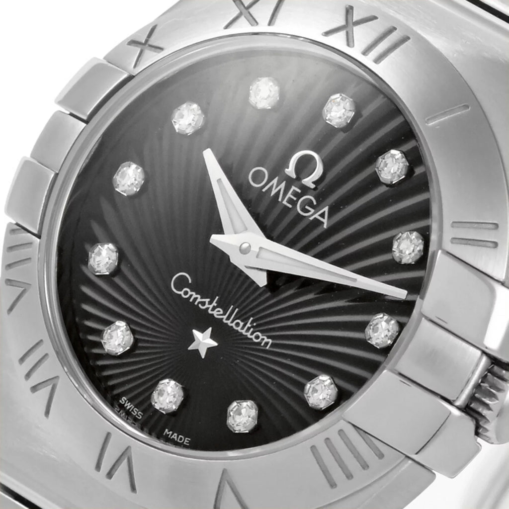Watch 123.10.24.60.51.001 12P Women's Diamond Omega Black OMEGA Constellation (Good) SS Quartz Dial Index Pre-Owned