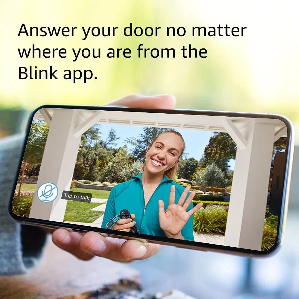 wired Blink and Video chime — | alerts enabled Two-year Doorbell battery motion (Black) app Cloth or HD wire-free Module life, Cleaning Two-way audio, Alexa +VIECAM 2 + Sync video, and