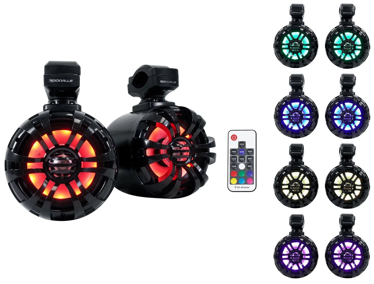 Polaris 2013-17 Tower Pods+LED Ranger For RNGR65FE 2) Memphis Speakers+Amp XP900
