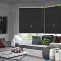 Automatic Blackout Carbon Smart Yoolax Shade Remote Control 72"H) x Blackout Blinds(100% Motorized Cellular Grey,54"W Honeycomb Window