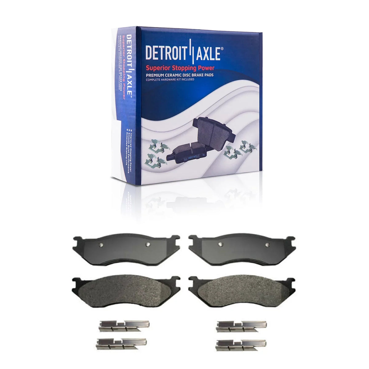 2005 02-05 - 2004 13.23'' Brake Replacement Kit Ceramic Ram Brake Pads Rotors Detroit 05-06 2006 1500, Durango, Dodge Calipers Brake Axle Brake 2003 2002 for Disc Front
