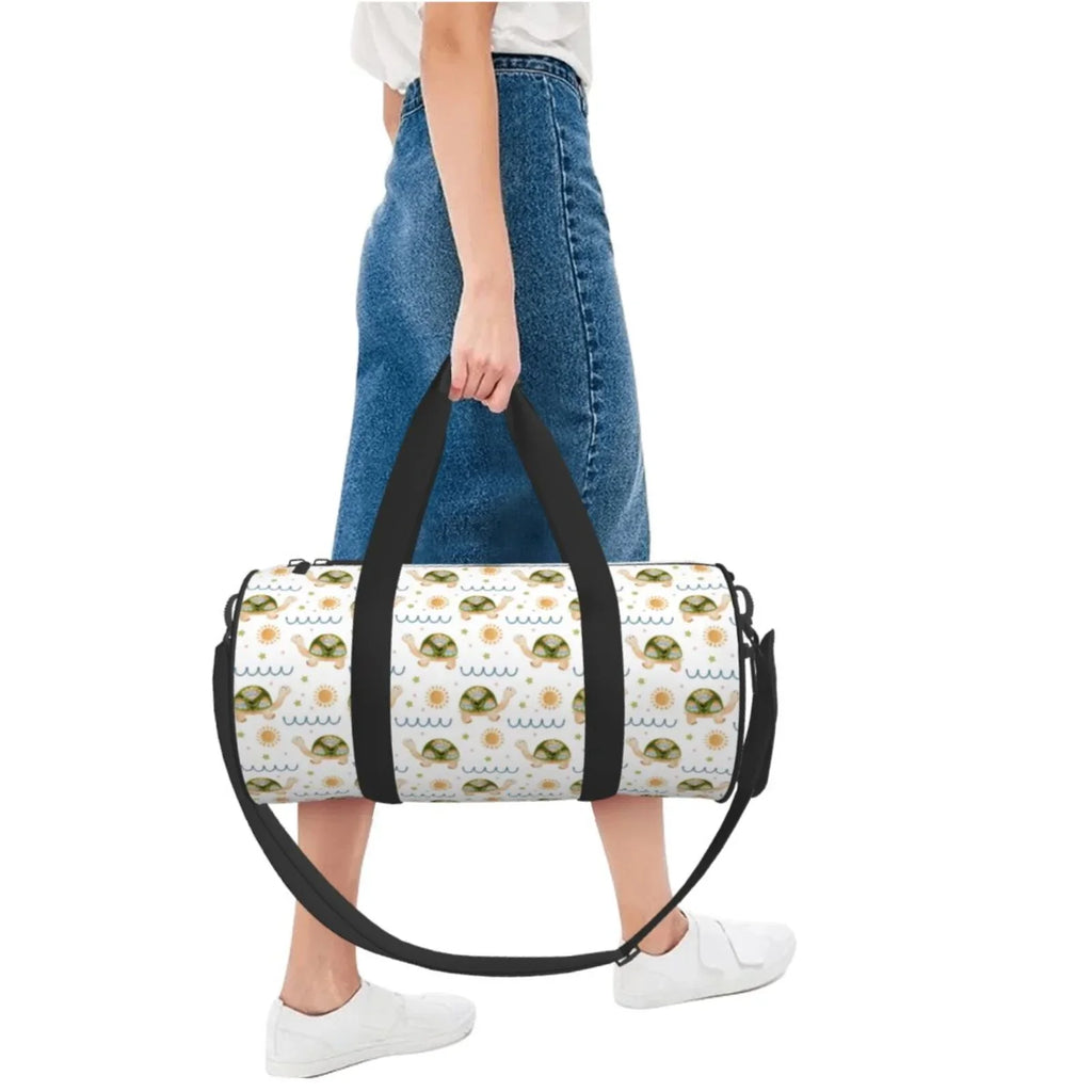 Luggage Large Sports and Pocket Coaee Compartment Turtle Gym Bag in Bag Sea Sun the Capacity Bag Travel Waterproof with Basking Cylinder