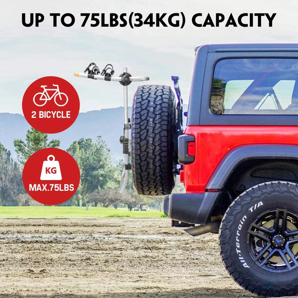 Tire Black Capacity, Spare 75 On Pound Bike w/ Fieryred Rack Bolt 2