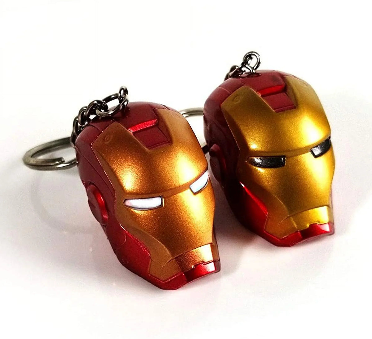 Superhero Iron Style Helmet Man Keychain Figure Ring GFDay Key