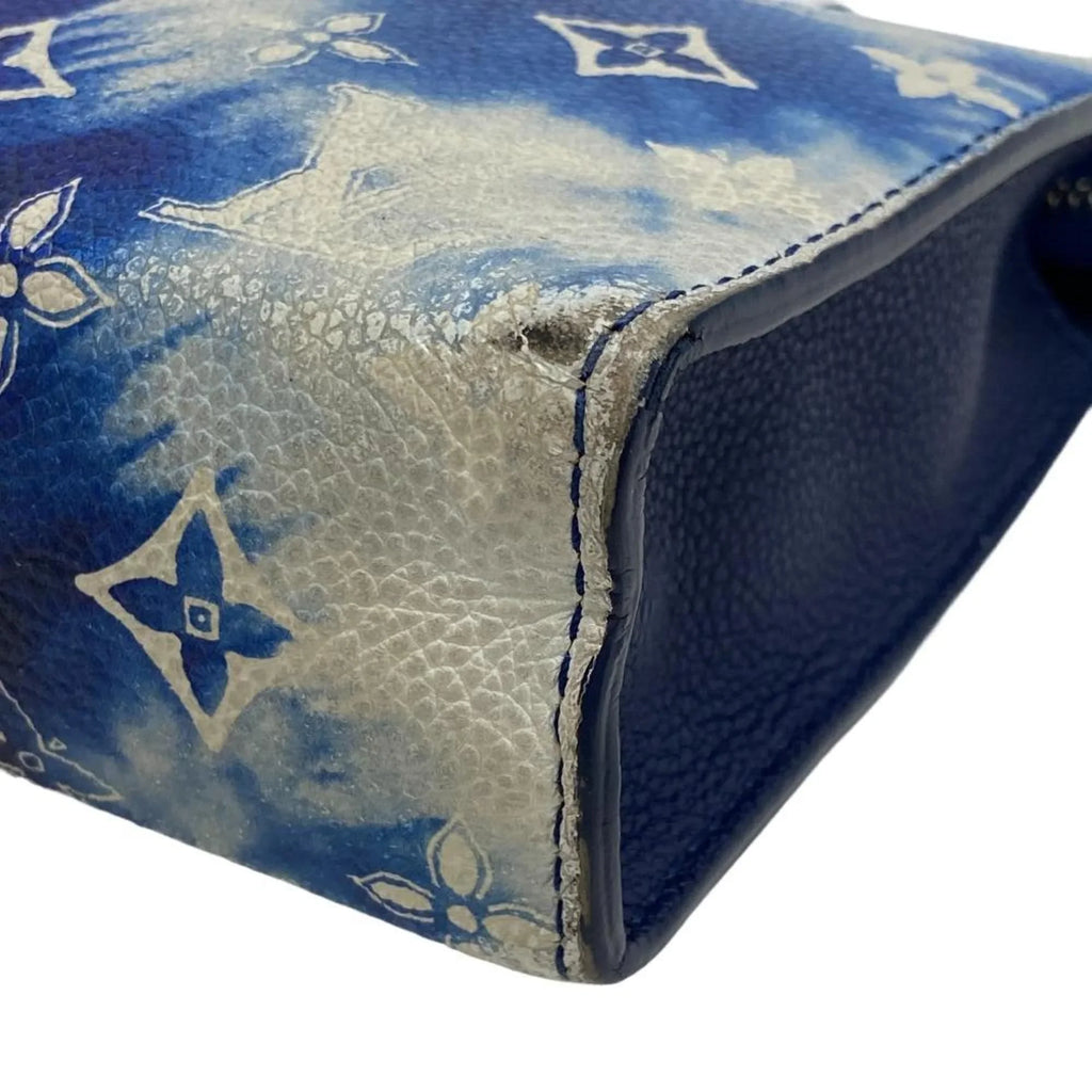 Men's (Fair) Pre-Owned Bandana Shoulder Blue Bag Wallet Wearable Monogram Gaston M81431