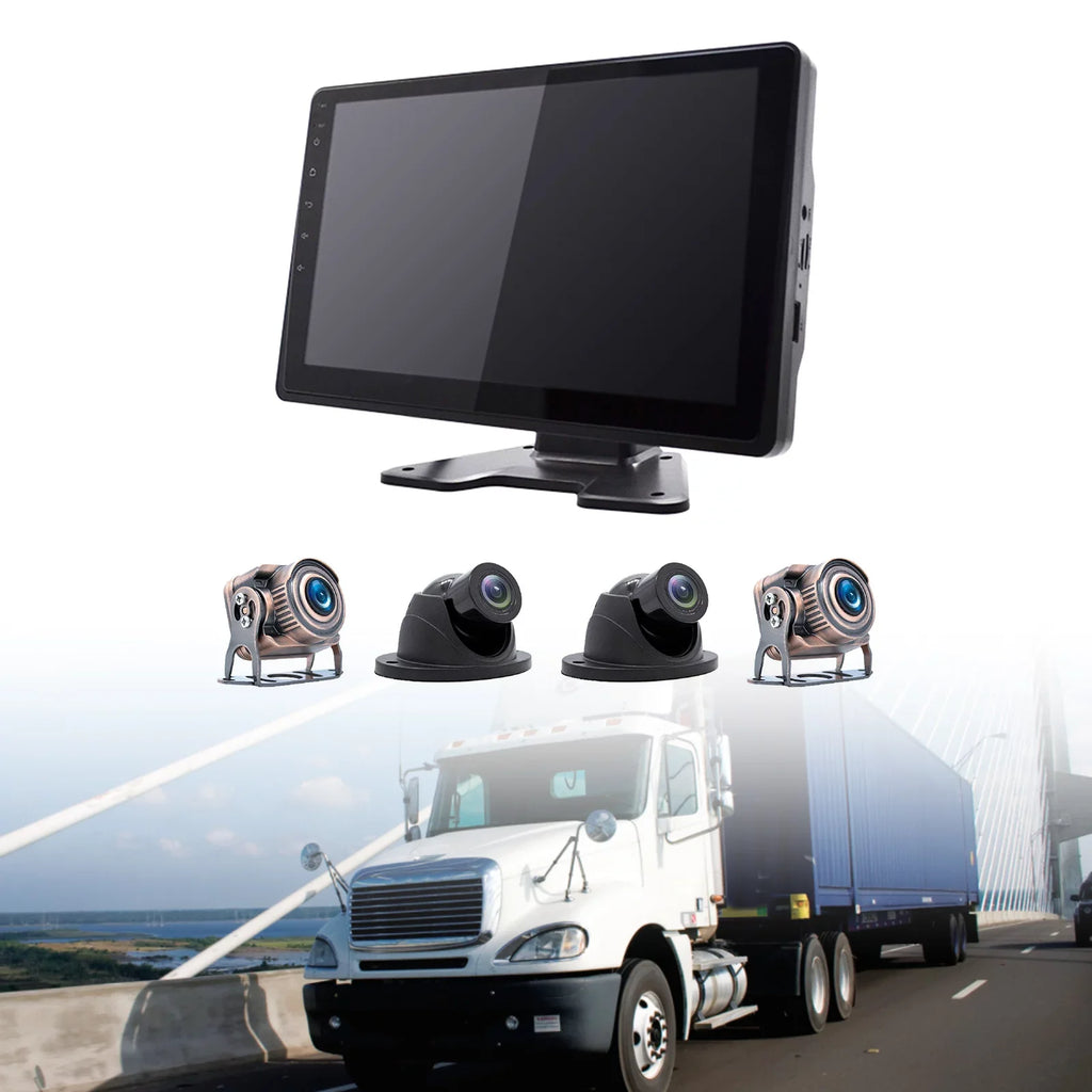 Bus for Driving Touch 10.1"Monitor Video RV Camera Screen Truck GPS Recorder DVR