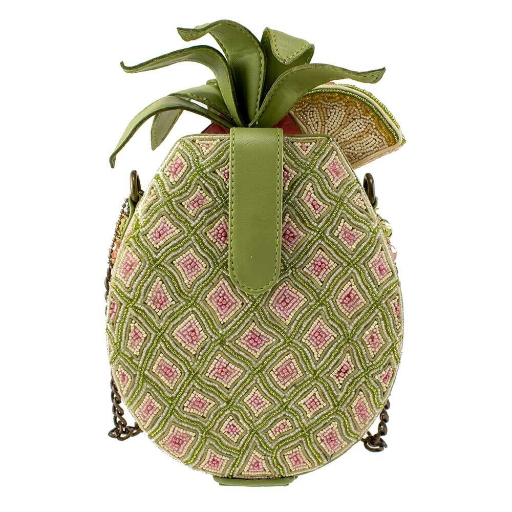 Novelty Bag Frances Pineapple Multi Mary Beaded Island Crossbody Handbag New