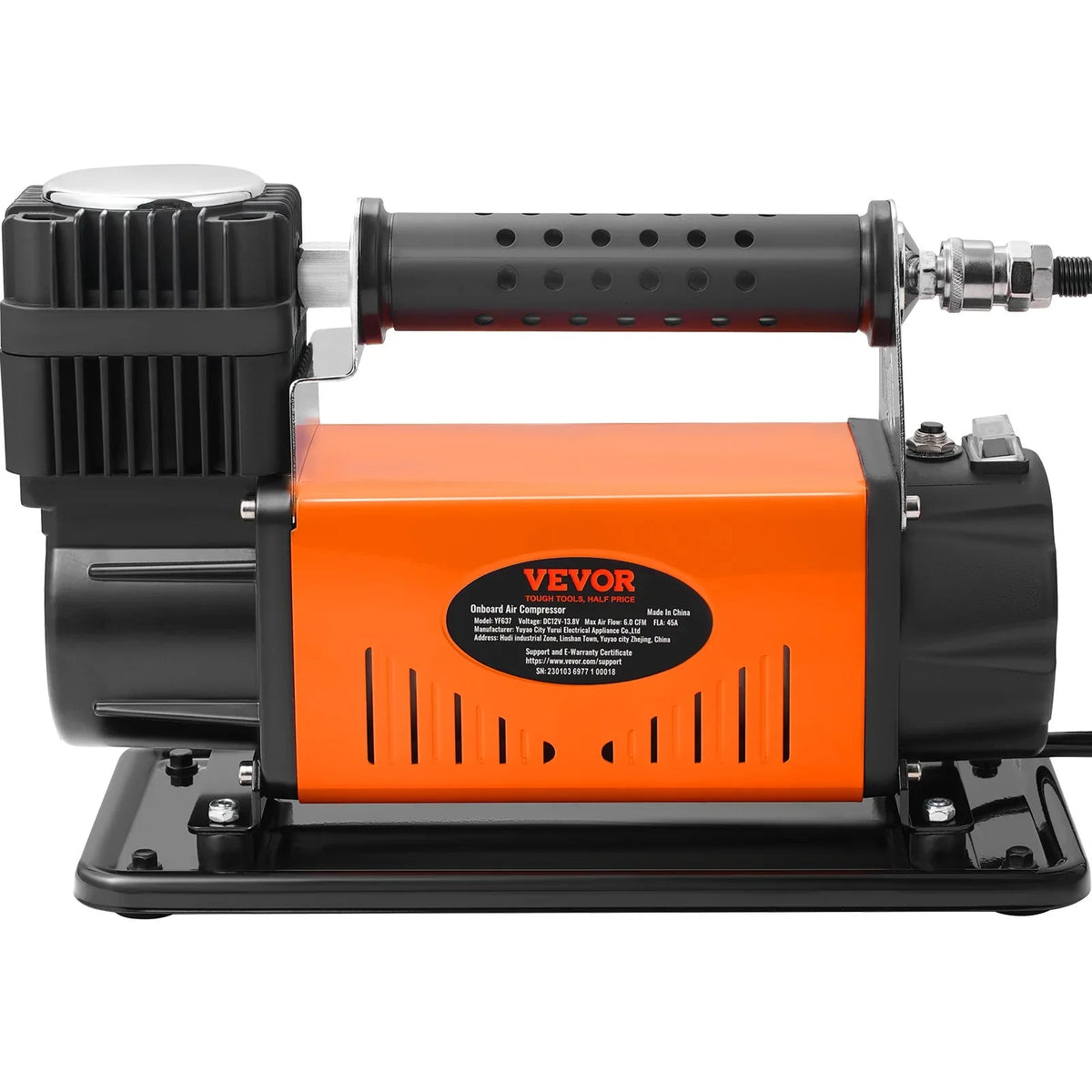 150PSI 12V 6CFM VEVOR Universal, Air High On-Board Compressor, Performance