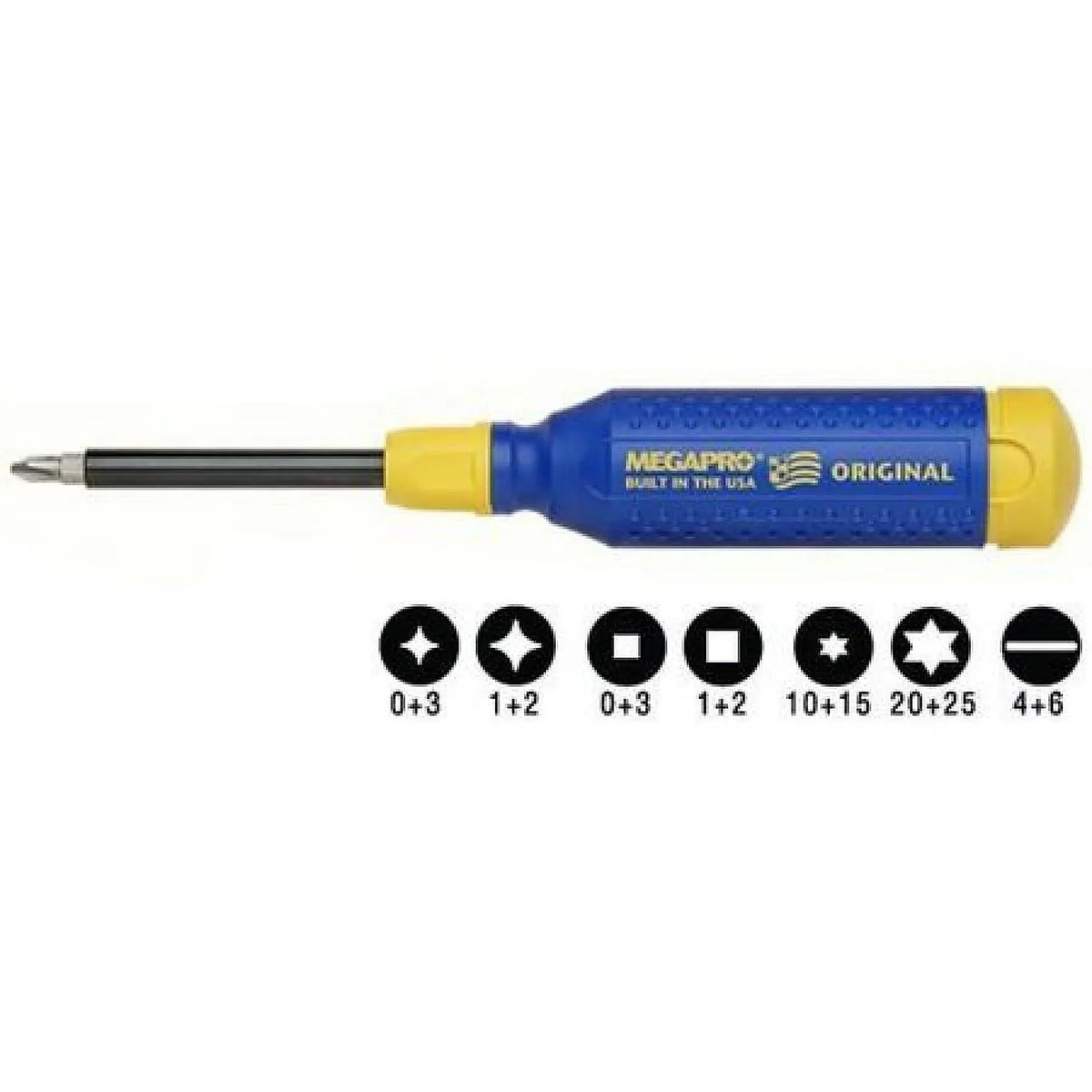 MEGAPRO Screwdriver,15-in-1,8-1/2" Multi-Bit 151NAS-B