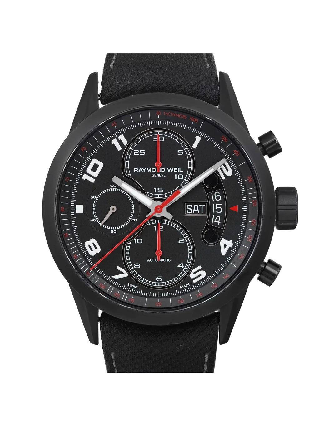 Steel Watch Freelancer Men's Automatic Dial Raymond Black Weil 7730-BK-05207