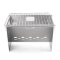 Folding Stainless Camping Burning Portable Plate, Grill Steel Wood for Cooking Stove, and BBQs Perfect Cooking with Stove Outdoor Radirus