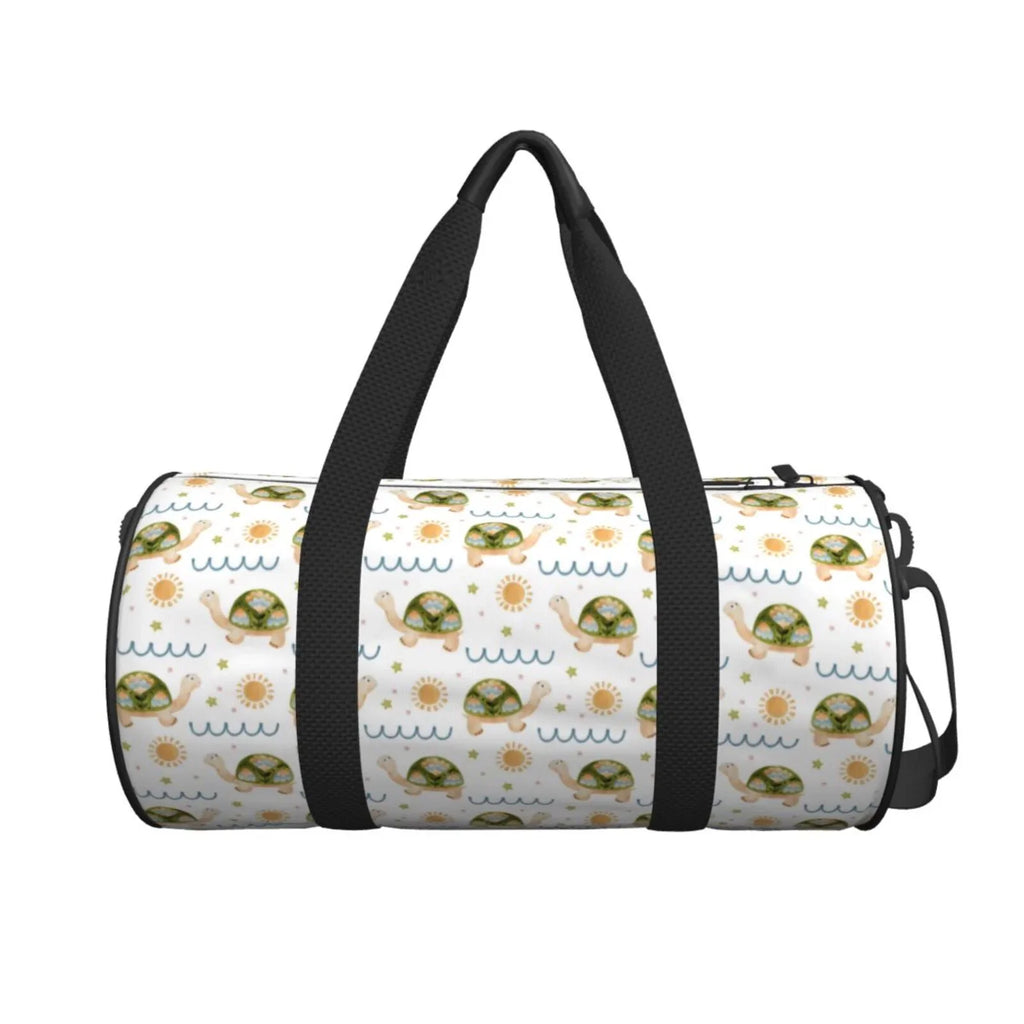 Luggage Large Sports and Pocket Coaee Compartment Turtle Gym Bag in Bag Sea Sun the Capacity Bag Travel Waterproof with Basking Cylinder
