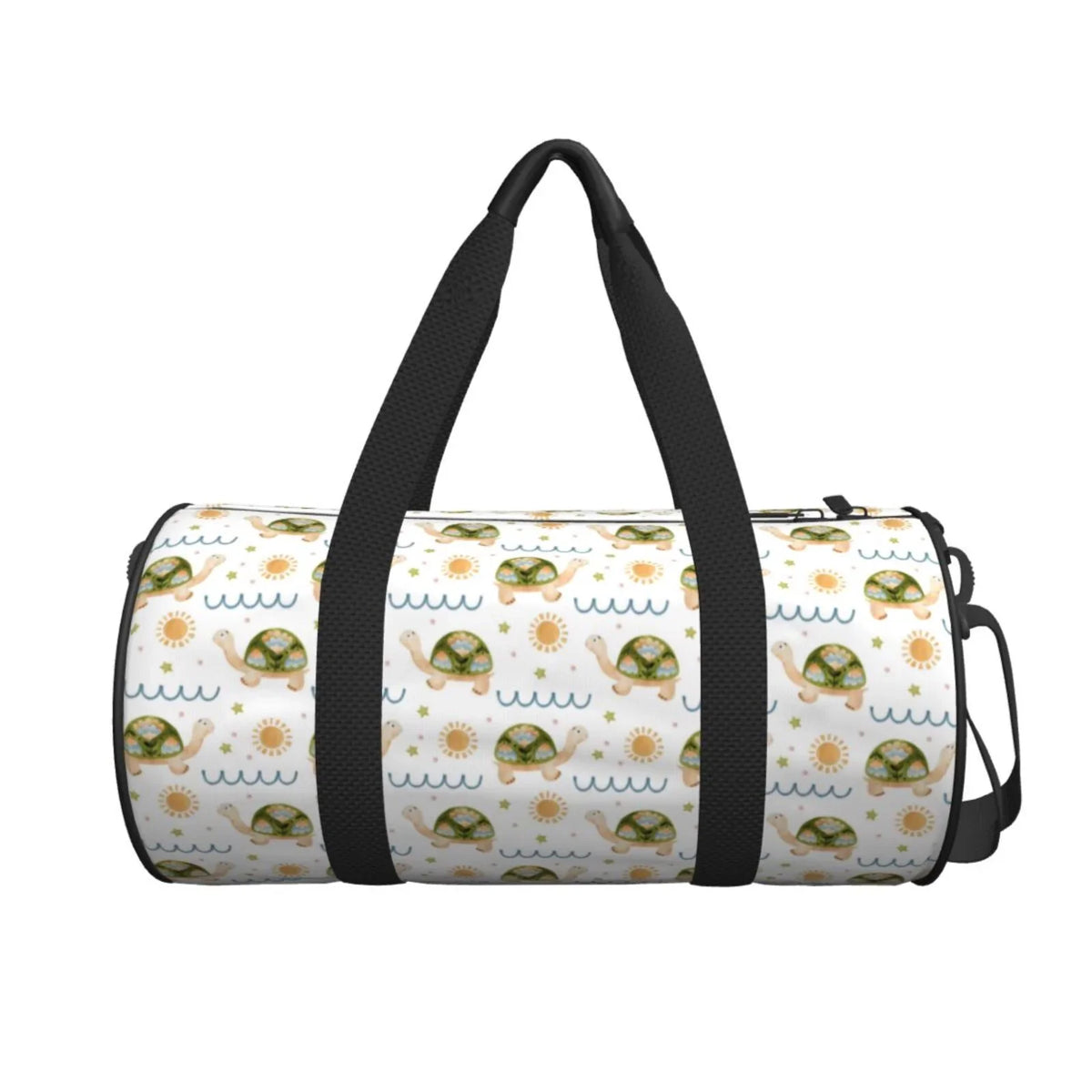 Luggage Large Sports and Pocket Coaee Compartment Turtle Gym Bag in Bag Sea Sun the Capacity Bag Travel Waterproof with Basking Cylinder