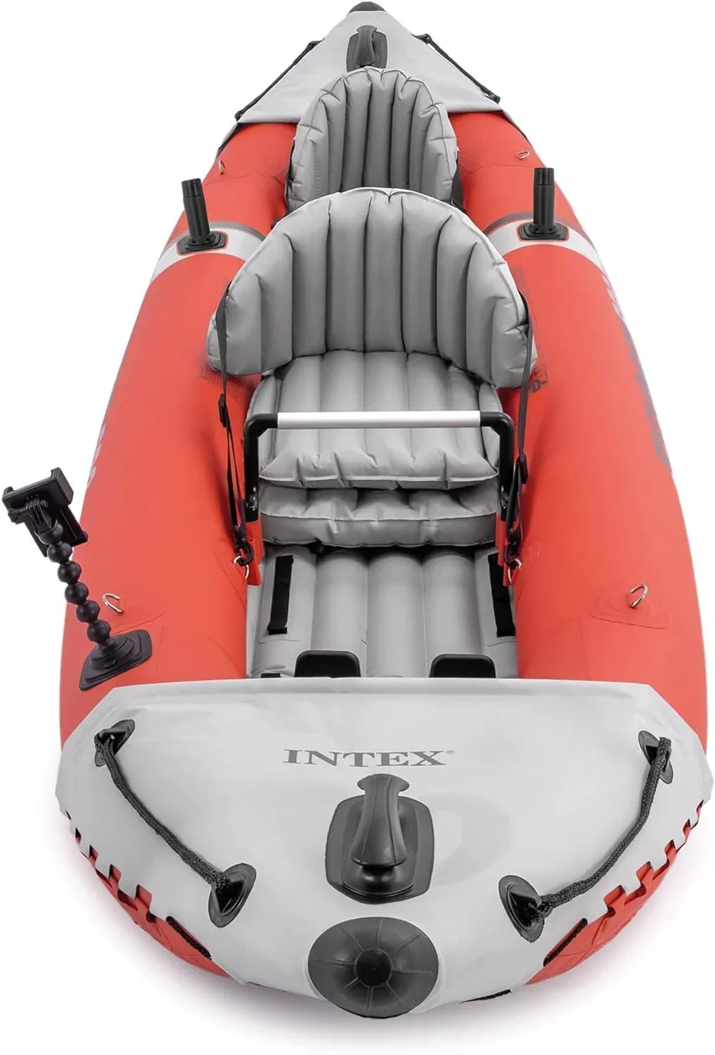 Includes Inflatable High-Output PVC Pump Series: INTEX Pro Paddles 86in SuperTough Rod – Kayak Holders Seat Fishing Kayak Bucket and Deluxe – – Excursion Grab Handles Adjustable –