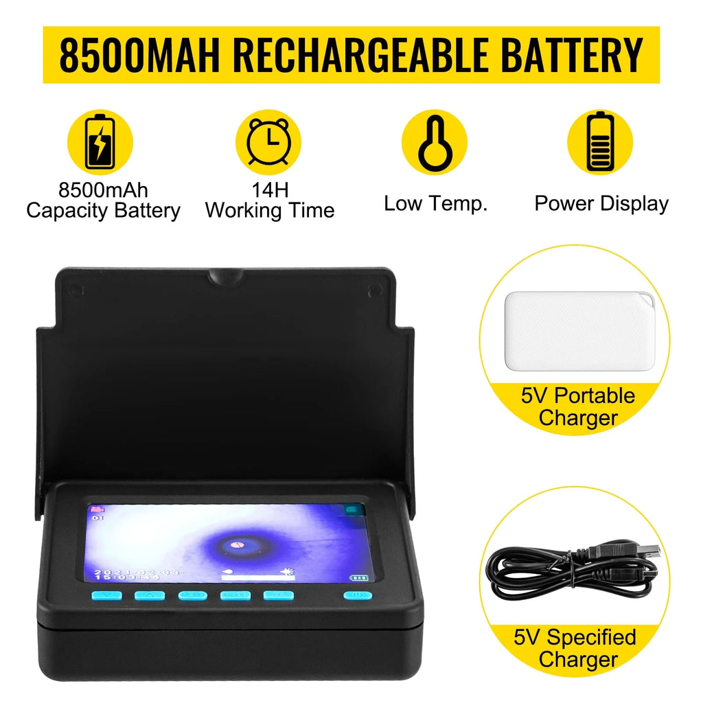 Pipeline 30M Battery, LCD 98.4 Lithium Camera 6PCS Camera with DVR Inspection BENTISM Camera 8500MAH Sewer FT, Monitor TFT Camera, Inspection LED, 4.3 Pipe Inch Function, Duct