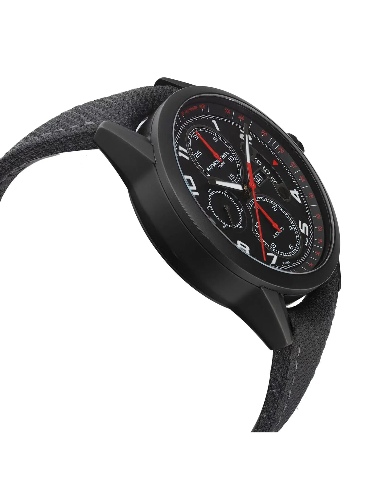 Steel Watch Freelancer Men's Automatic Dial Raymond Black Weil 7730-BK-05207