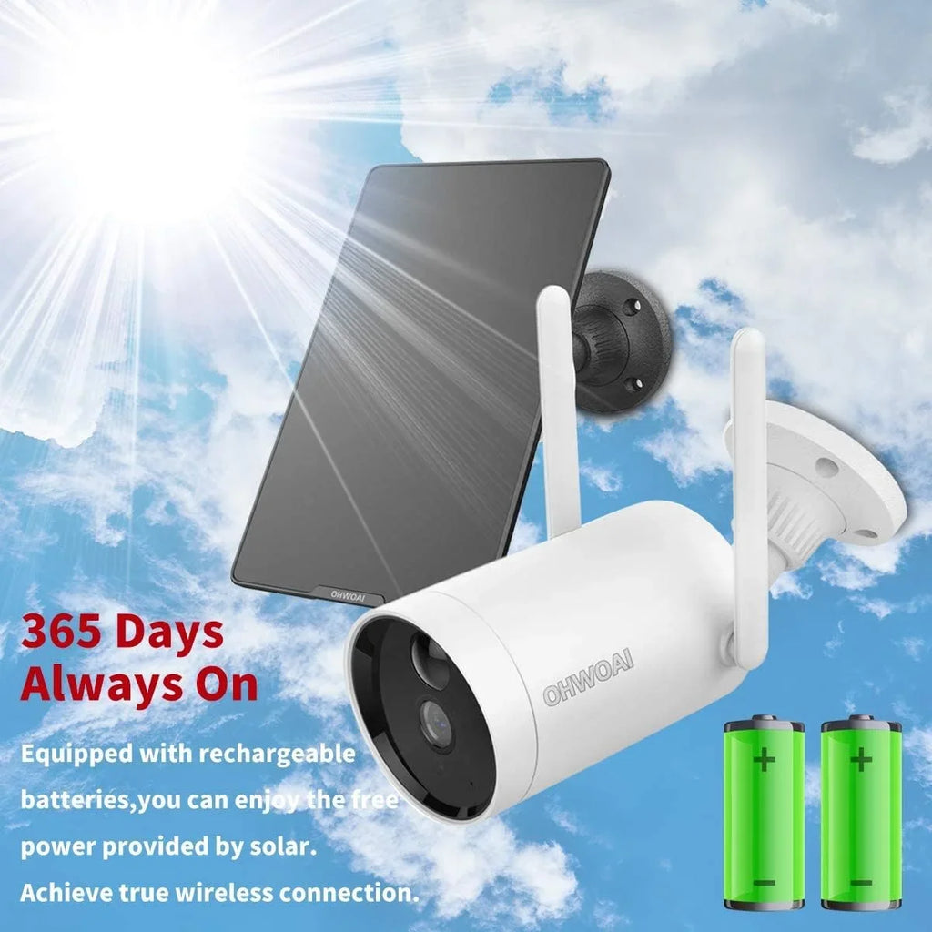 Wireless Detection, 《Truly with WiFi Night Vision Home Waterproof, Camera, Solar Two-Way & Battery Rechargeable Motion Solar Audio》Outdoor Surveillance Security Panel, Powered Camera PIR IP Camera,